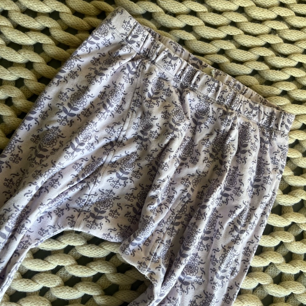 Kate Quinn purple orchid 4t organic cotton panda pant